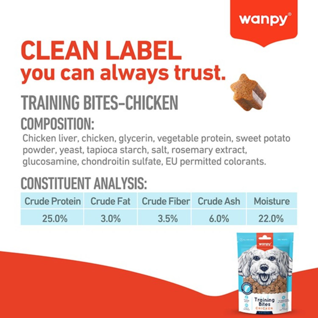 Wanpy Training Bites Chicken Dog Treats - Product Image 3