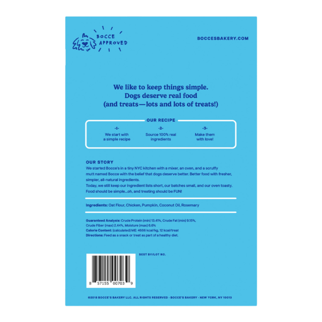 Bocce's Crunchy Biscuits Chicken Dog Treats - Product Image 1