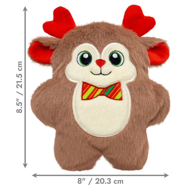KONG Holiday Snuzzles Bow Tie Reindeer Dog Toy - Product Image 3