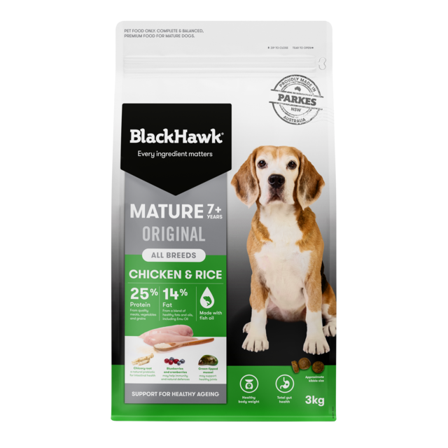 Black Hawk Mature Chicken & Rice Senior Dry Dog Food