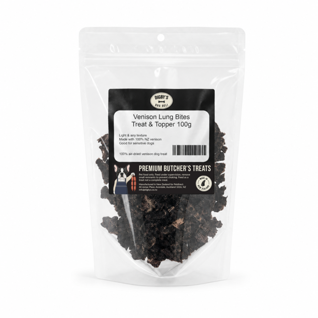 Digby's Dog Deli Venison Lung Bites Dog Treat & Topper - Product Image