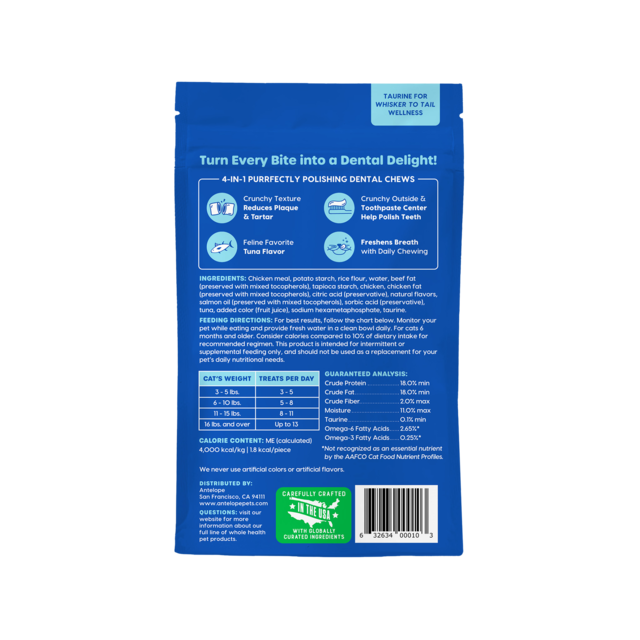 Ark Naturals Kiss Me-Ow Cleaning Dental Tuna Cat Treats - Product Image 1