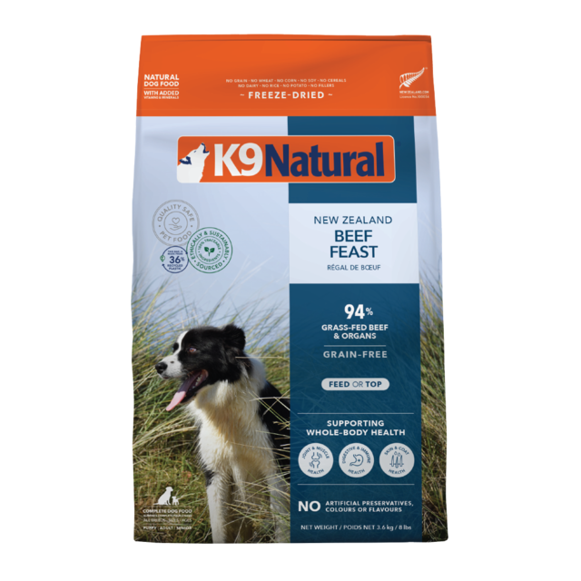K9 Natural Beef Feast Freeze Dried Dog Food