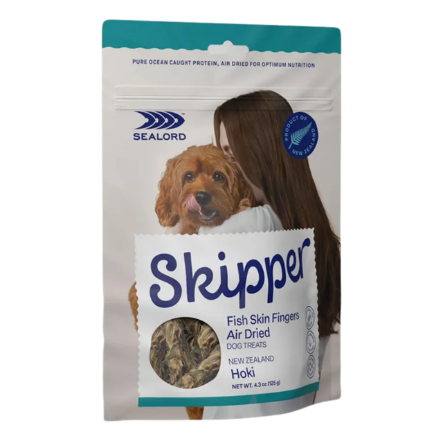 Sealord Skipper Hoki Skin Fingers Air Dried Dog Treats - Product Image 1