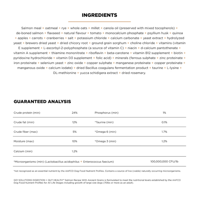 GO! Solutions Digestion + Gut Health Salmon Dry Dog Food - Product Image 7