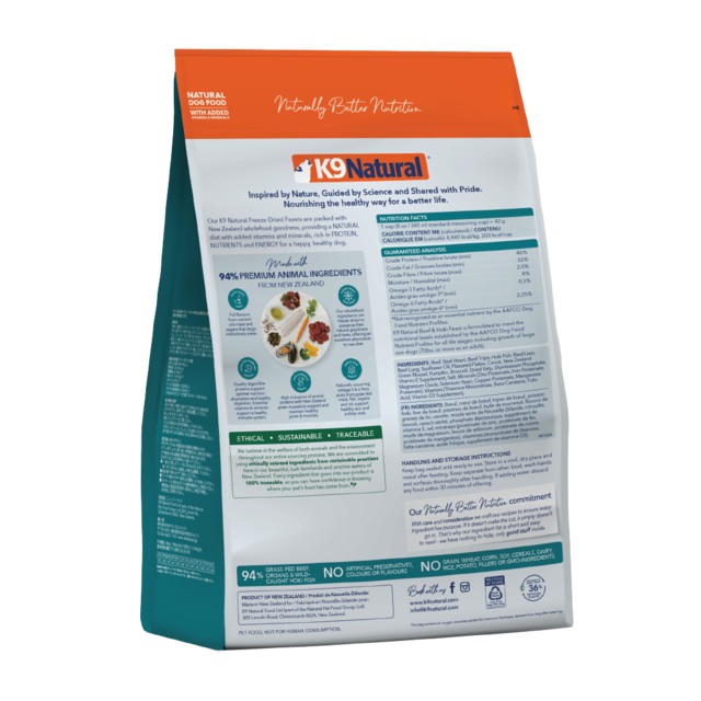 K9 Natural Beef & Hoki Feast Freeze Dried Dog Food - Product Image 6