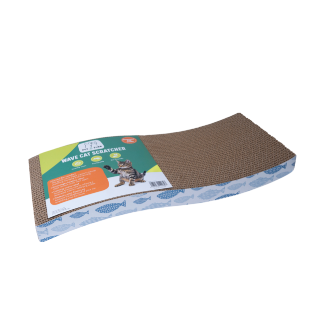 Pup & Purr Tough Wave Cardboard Cat Scratcher - Product Image 1