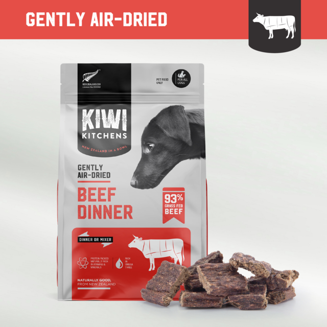 Kiwi Kitchens Beef Air Dried Dog Food - Product Image 1