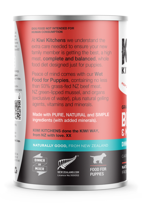 Kiwi Kitchens Beef & Mussel Puppy Wet Dog Food - Product Image 20
