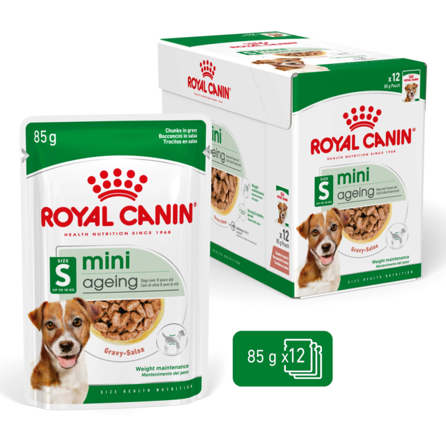 Royal Canin Mini Ageing Chunks In Gravy Pouch Wet Dog Food - Product Image 7
