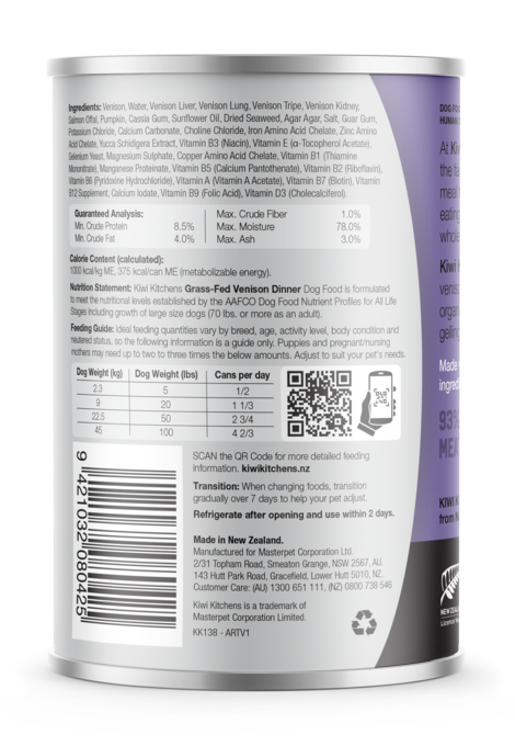Kiwi Kitchens Venison Wet Dog Food - Product Image 20
