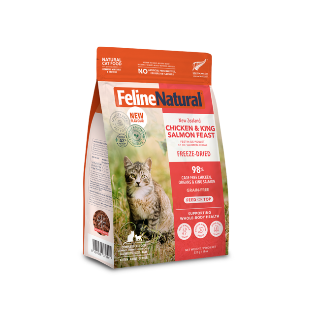 Feline Natural Chicken & King Salmon Feast Freeze Dried Cat Food - Product Image 3