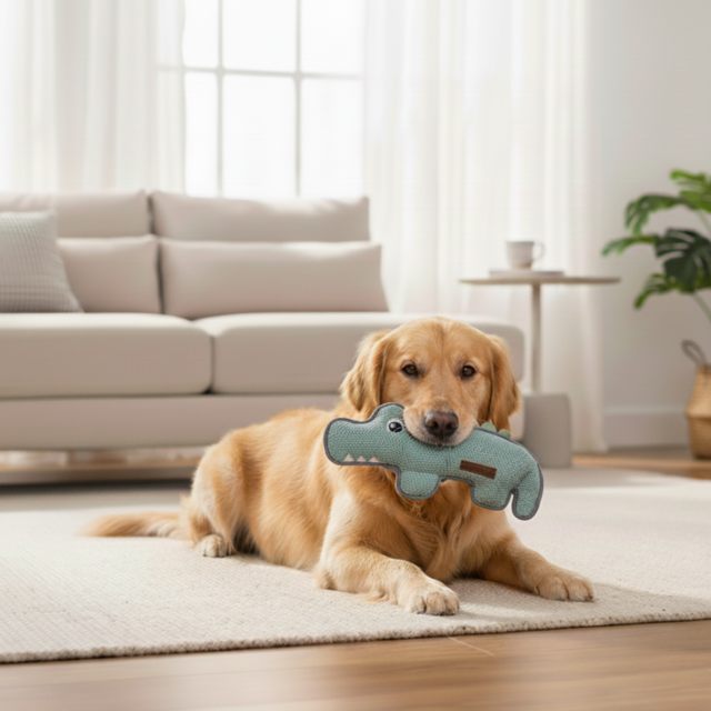 Coco & Cooper Casey Croc Corduroy Dog Plush Toy - Product Image 2