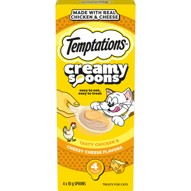 Temptations Creamy Spoons Chicken & Cheese Cat Treats - Product Image