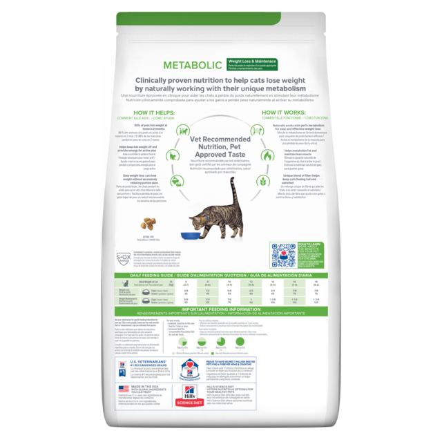 Hill's Prescription Diet Metabolic Weight Loss & Maintenance Dry Cat Food - Product Image 1