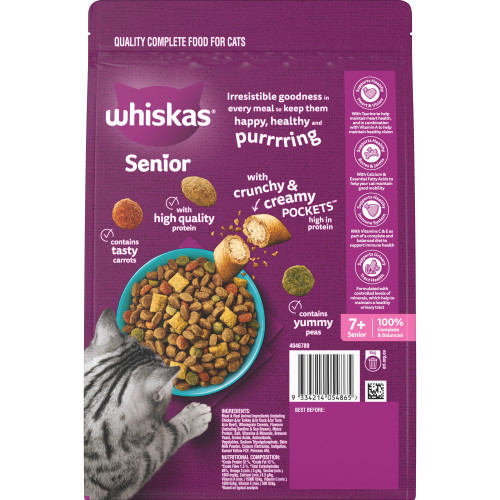 Whiskas Senior 7+ Tuna & Sardine Dry Cat Food - Product Image 6