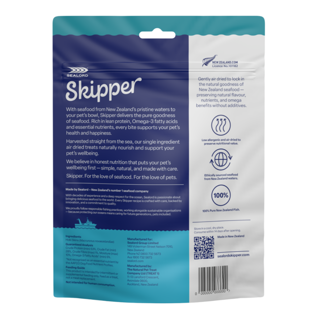 Sealord Skipper Hoki Skin Fingers Air Dried Dog Treats - Product Image 2