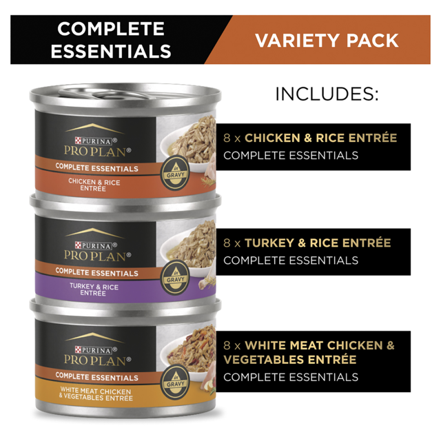 Pro Plan Adult Complete Essentials Poultry Favourites Variety Pack Wet Cat Food  - Product Image 3