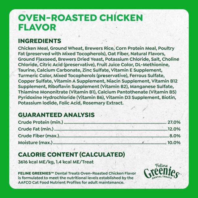 Greenies Oven Roasted Chicken Dental Cat Treats - Product Image 7