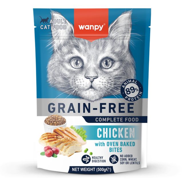 Wanpy Grain Free Adult Chicken Recipe Dry Cat Food - Product Image