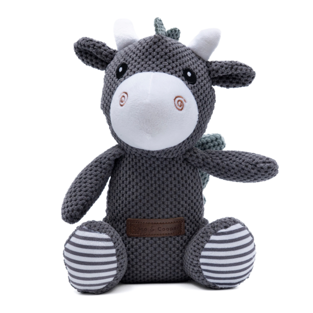 Coco & Cooper Dylan Dragon Corduroy Dog Plush Toy - Product Image