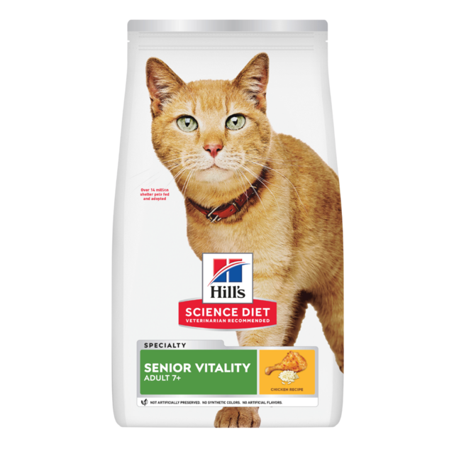 Hill's Science Diet Adult 7+ Senior Vitality Chicken Dry Cat Food - Product Image