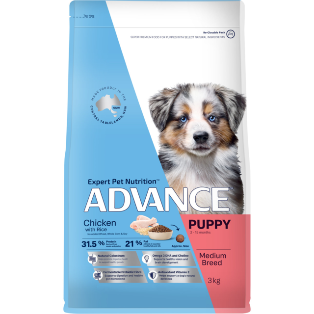 ADVANCE Puppy Medium Breed Chicken & Rice Dry Dog Food - Product Image