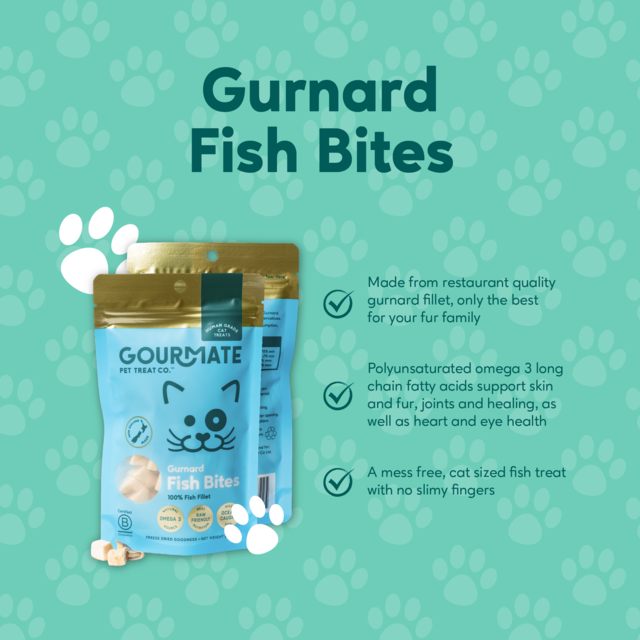 Gourmate Pet Treat Co. Gurnard Fish Bites Cat Treats - Product Image 3
