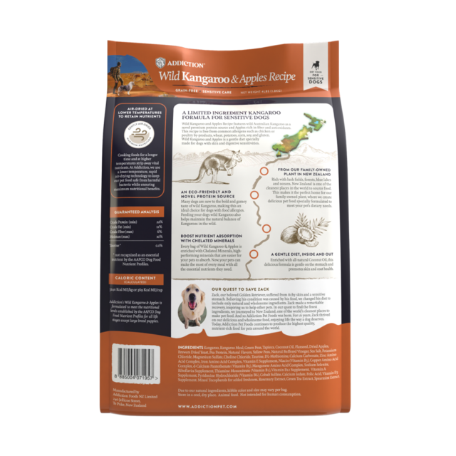 Addiction Grain-Free Wild Kangaroo & Apples Sensitive Care Dry Dog Food - Product Image 10