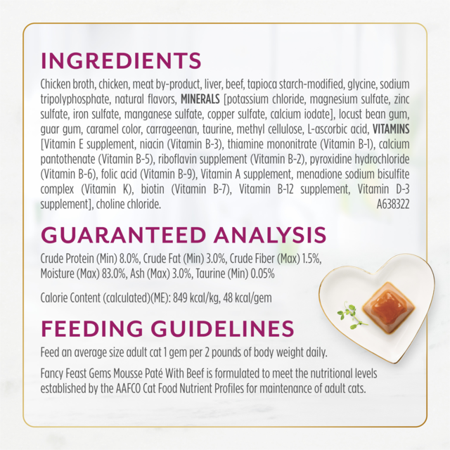 Fancy Feast Gems Mousse Pate with Beef Wet Cat Food - Product Image 5