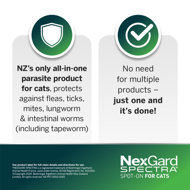 NexGard Spectra Cat Spot-On Flea Tick & Worm Treatment - Product Image 5