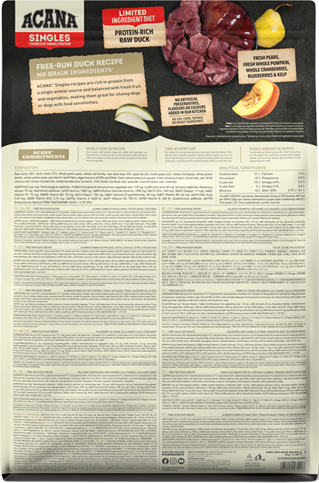 ACANA Singles Free-Run Duck Recipe Dry Dog Food - Product Image 1