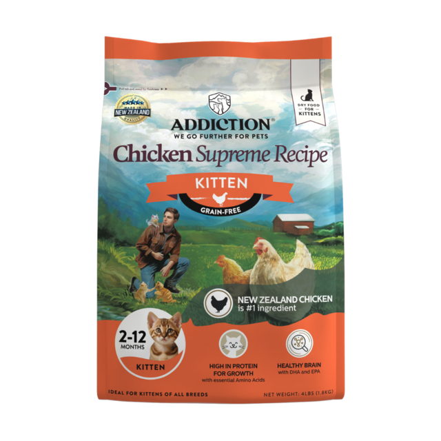 Addiction Grain-Free Chicken Supreme Recipe Kitten Dry Cat Food - Product Image