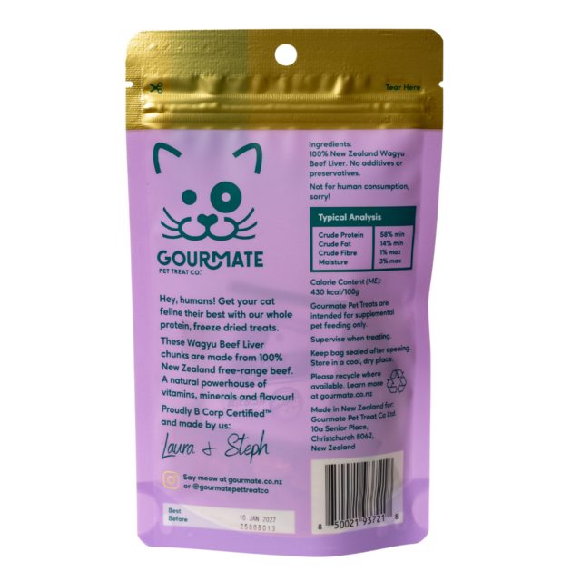 Gourmate Pet Treat Co. Wagyu Beef Liver Cat Treats - Product Image 1