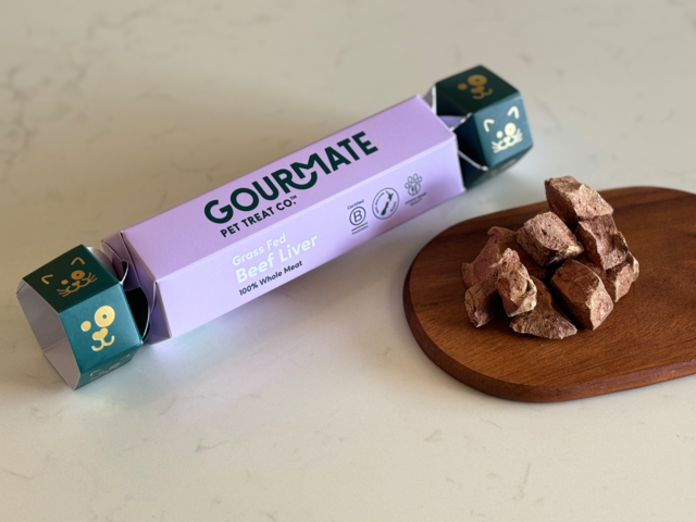 Gourmate Pet Treat Co. Grass Fed Beef Liver Cracker Cat & Dog Treat - Product Image 1