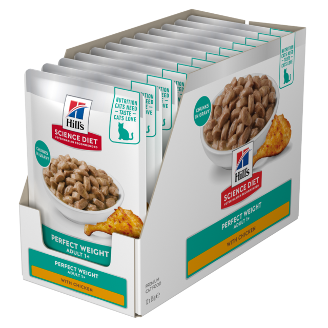 Hill's Science Diet Adult Perfect Weight Chicken in Gravy Wet Cat Food - Product Image 3