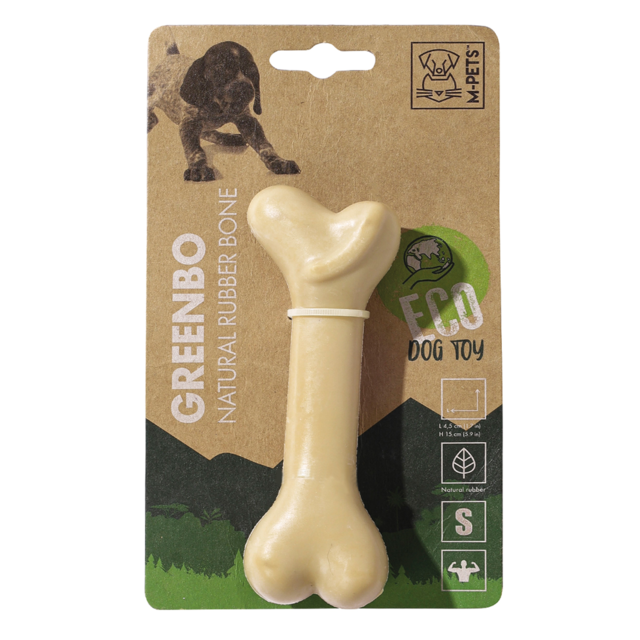 M-PETS Greenbo Natural Rubber Bone Dog Chew Toy