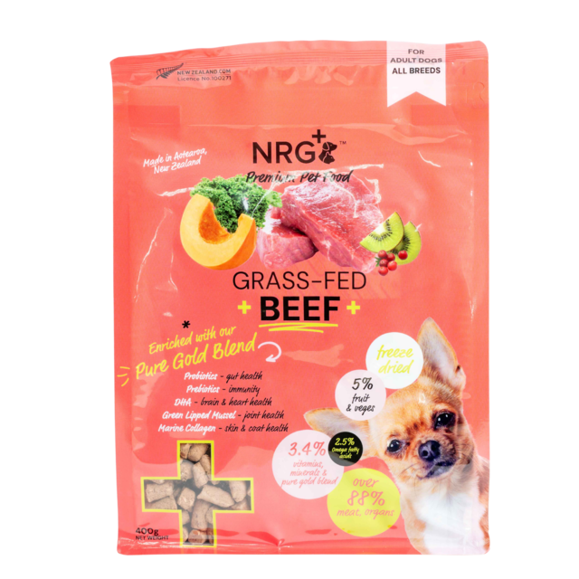 NRG+ Pure Gold Blend Beef Freeze Dried Dog Food - Product Image