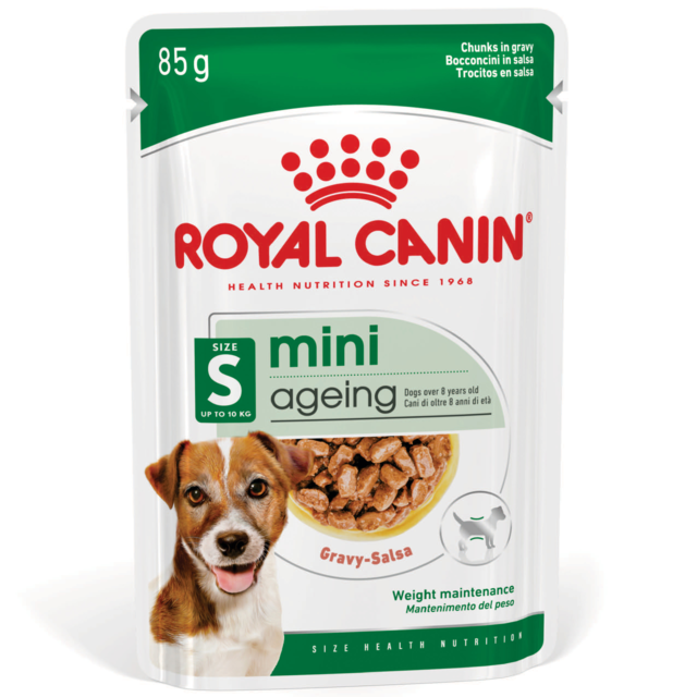 Royal Canin Mini Ageing Chunks In Gravy Pouch Wet Dog Food - Product Image