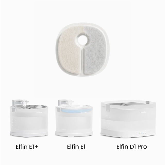 Cheerble Cat and Dog Water Fountain Replacement Filters - For E1/E1+/ D1 Wired/ D1 Pro Wireless - Product Image 3