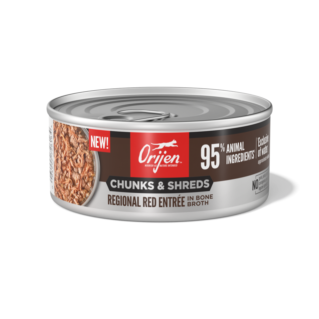Orijen Regional Red Entrée Chunks & Shreds in Bone Broth Wet Cat Food - Product Image 7