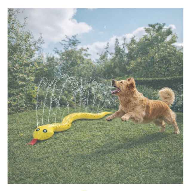 M-PETS Splash Snake Outdoor Dog Water Sprinkler - Product Image 1