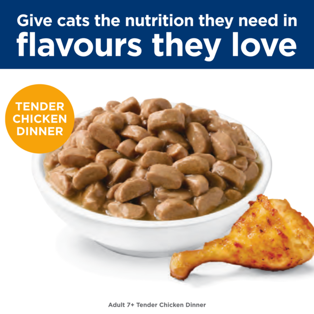 Hill's Science Diet Adult 7+ Chicken in Gravy Senior Wet Cat Food - Product Image 5