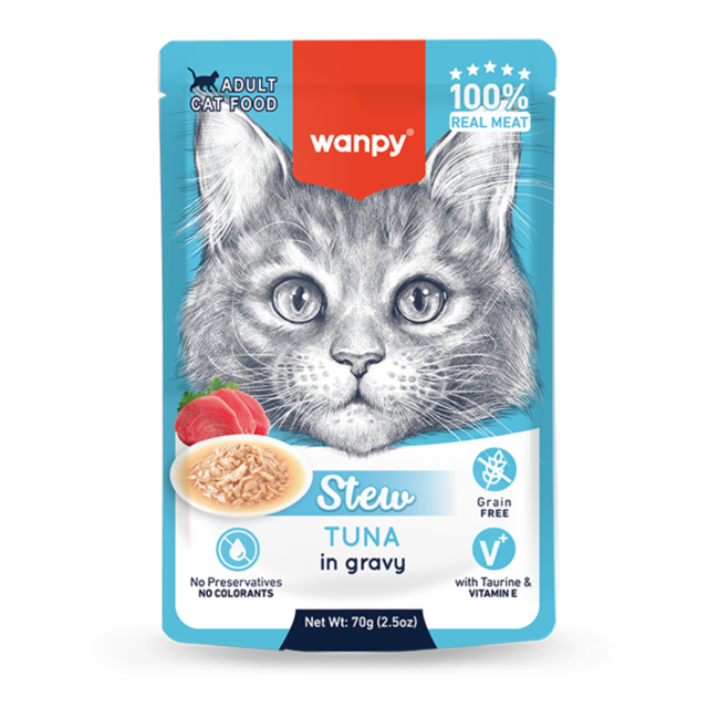 Wanpy Stew Adult Tuna in Gravy Wet Cat Food - Product Image