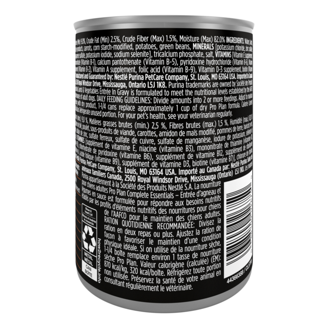 Pro Plan Adult Lamb & Vegetable Entree in Gravy Wet Dog Food - Product Image 1
