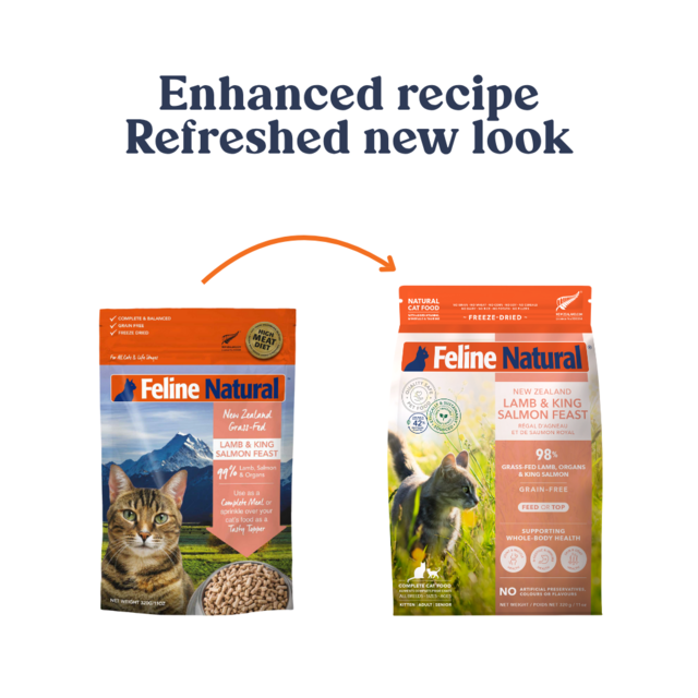 Feline Natural Lamb & King Salmon Feast Freeze Dried Cat Food - Product Image 3