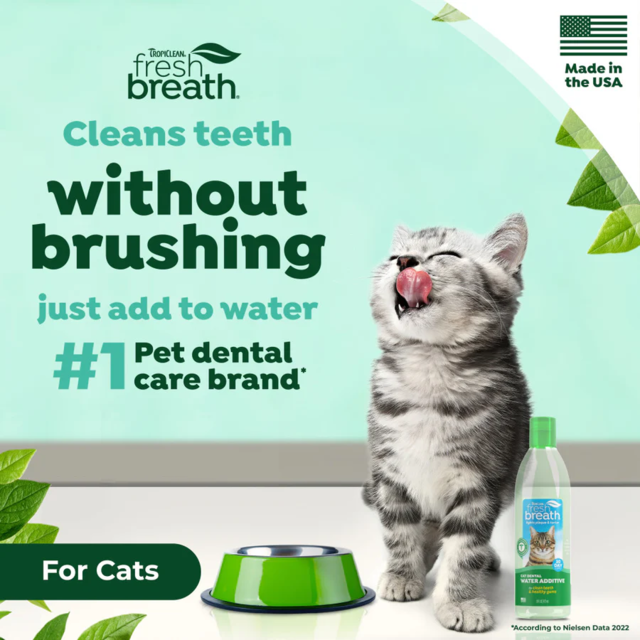 TropiClean Fresh Breath Cat Dental Water Additive - Product Image 2