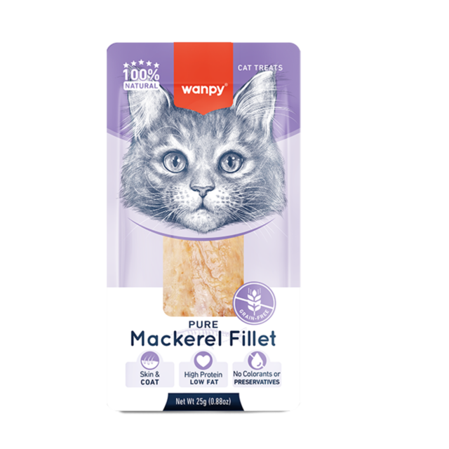 Wanpy Pure Mackerel Fillet Treat For Cats - Product Image