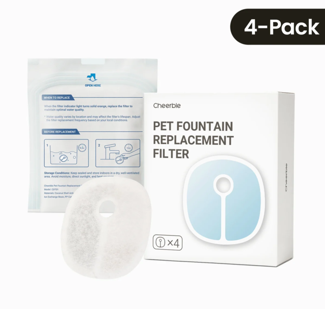 Cheerble E1/E1+ Cat and Dog Water Fountain Replacement Filters - Product Image