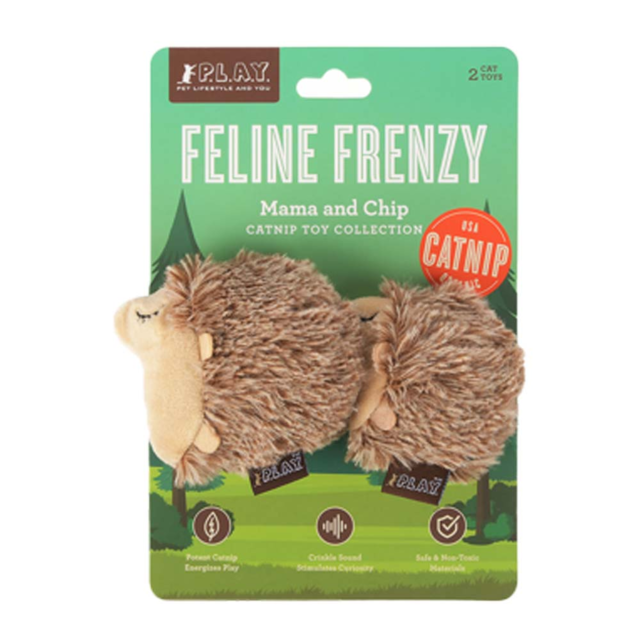 P.L.A.Y. Feline Frenzy Mama & Chip Hedgehog  Cat Toy  - Product Image